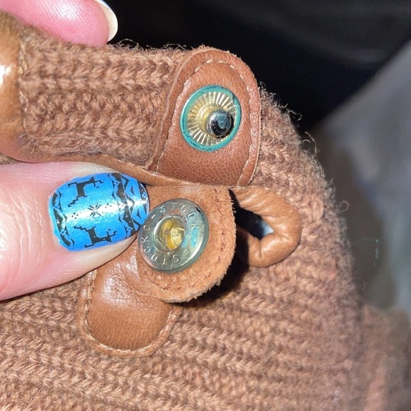 Christian Dior Vintage Brown Wool Nylon Leather Driving Gloves OS - Picture 8 of 16